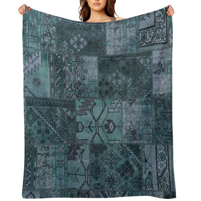 Persian Vintage Vintage Patchwork Woven Eco-conscious Throw Blanket