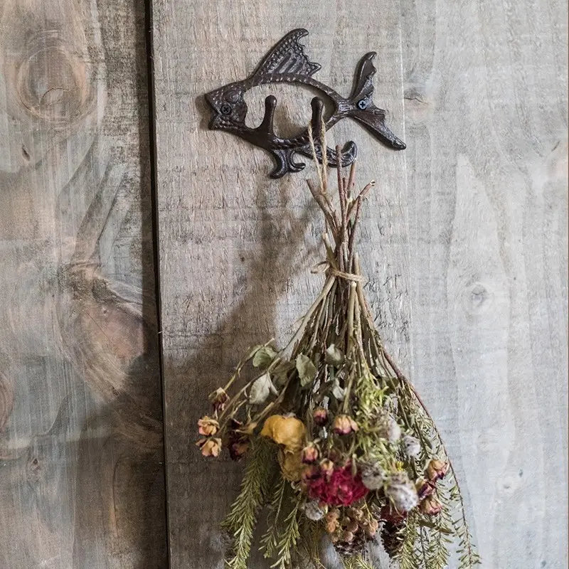 Antique Cast Iron Fish Wall Hook