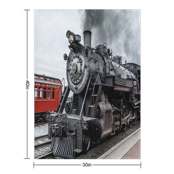 Strasburg Locomotive Anti-pilling Throw Blanket