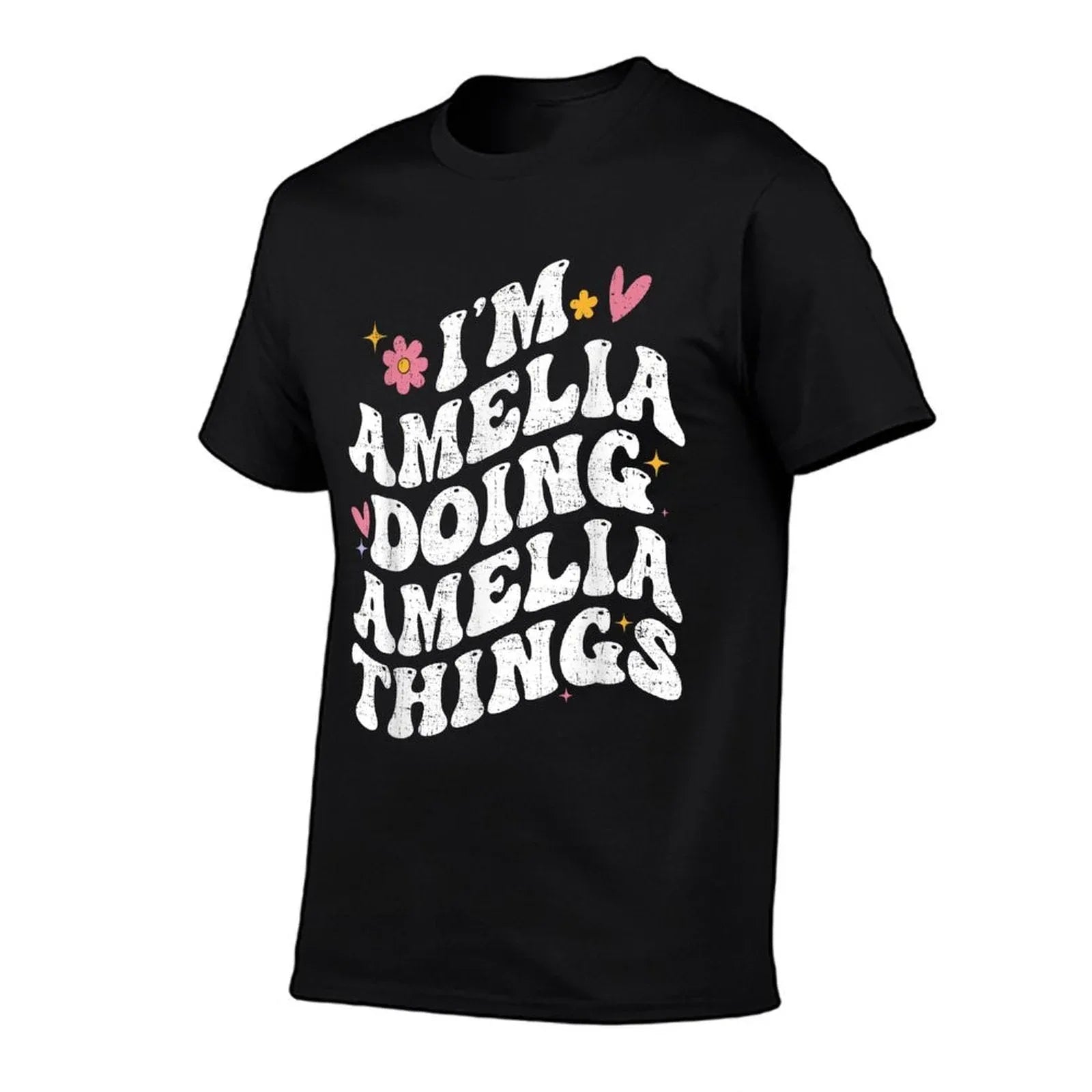 I'm Amelia Doing Amelia Things Retro Groovy Personalized T-Shirt