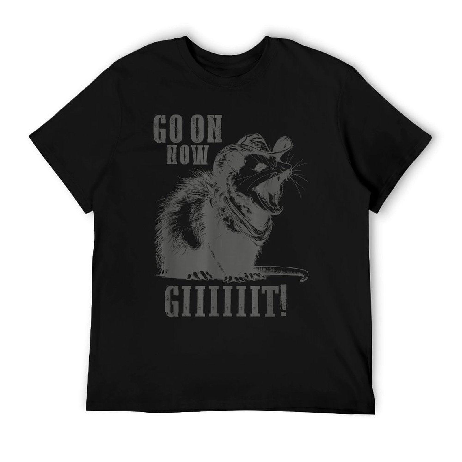 Vintage Cowboy Opossum Shirt - Go On Now Git Western Opossum T-Shirt
