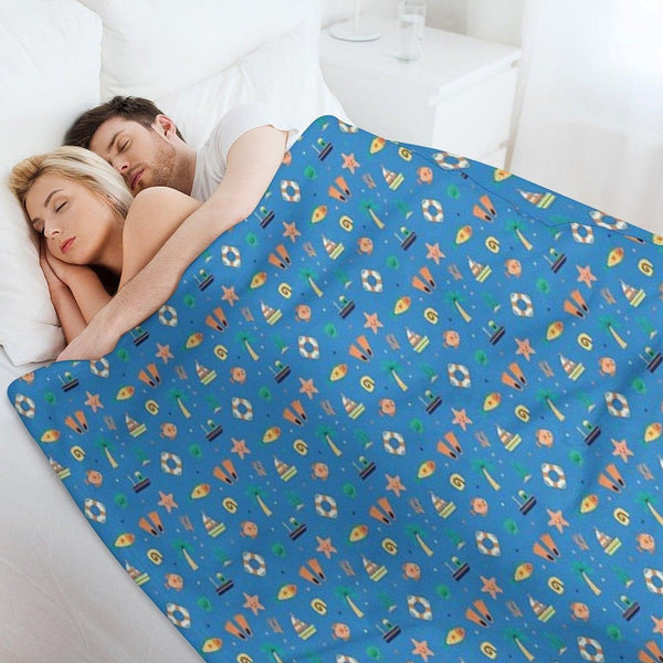 By The Sea Throw Blanket