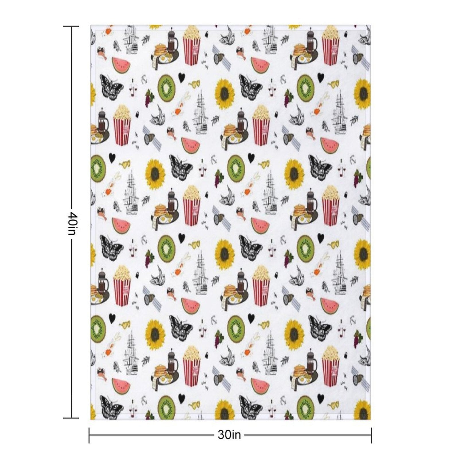 Harry Styles Song Illustration Collage Compact Throw Blanket
