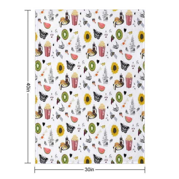 Harry Styles Song Illustration Collage Compact Throw Blanket