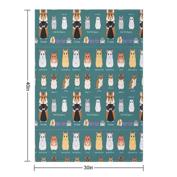 Hamster Breeds Syrian Hamster Multi-functional Throw Blanket