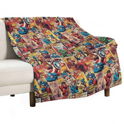 Vintage Comic Pattern Lightweight Throw Blanket