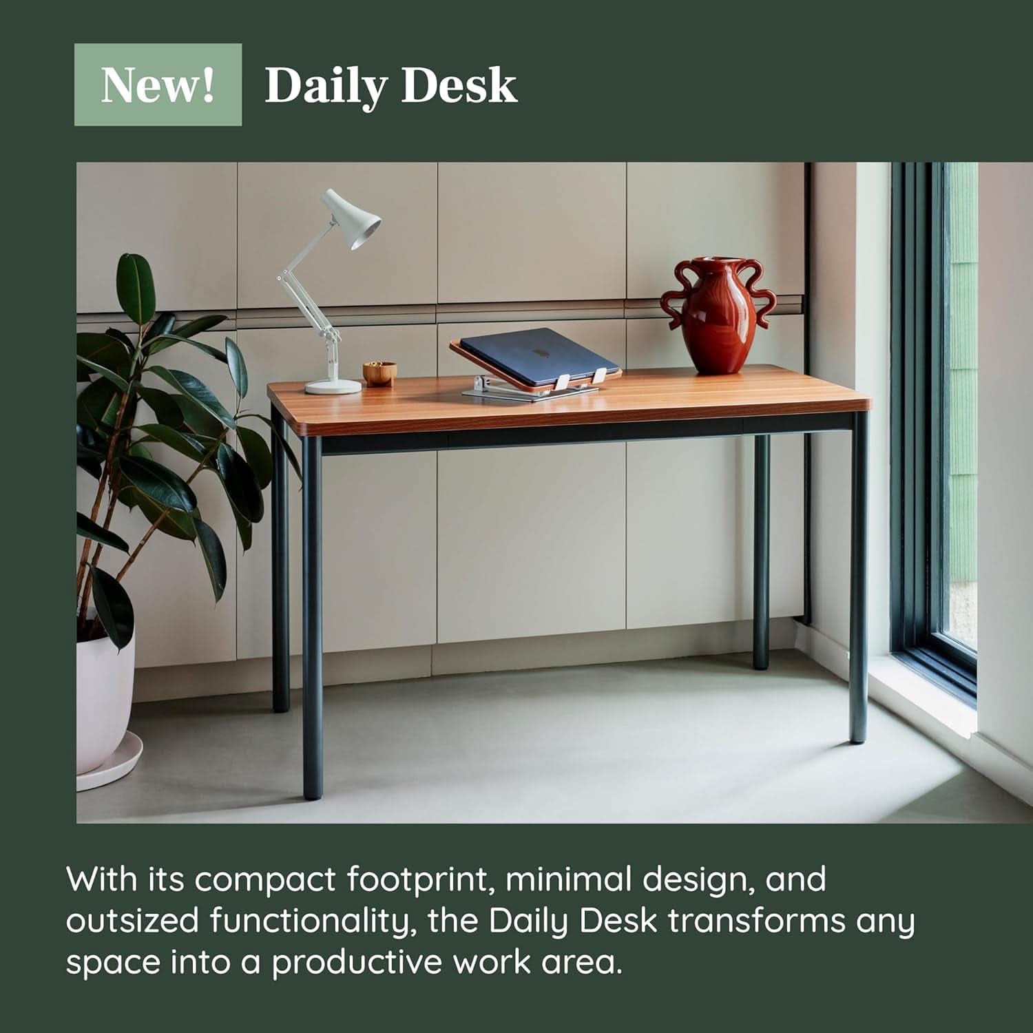 Charcoal 48 Inch Home Office Desk For Modern Workspaces