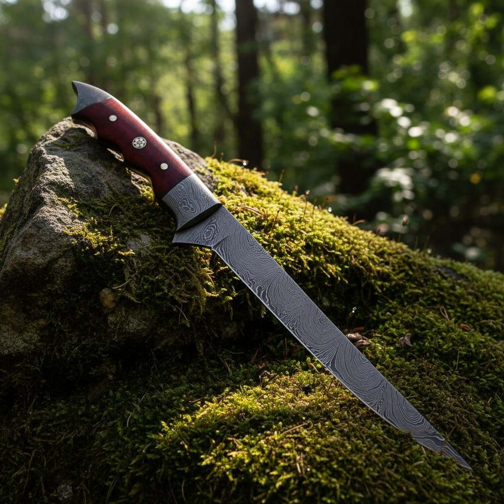 Damascus Fishing Fillet Knife – 7