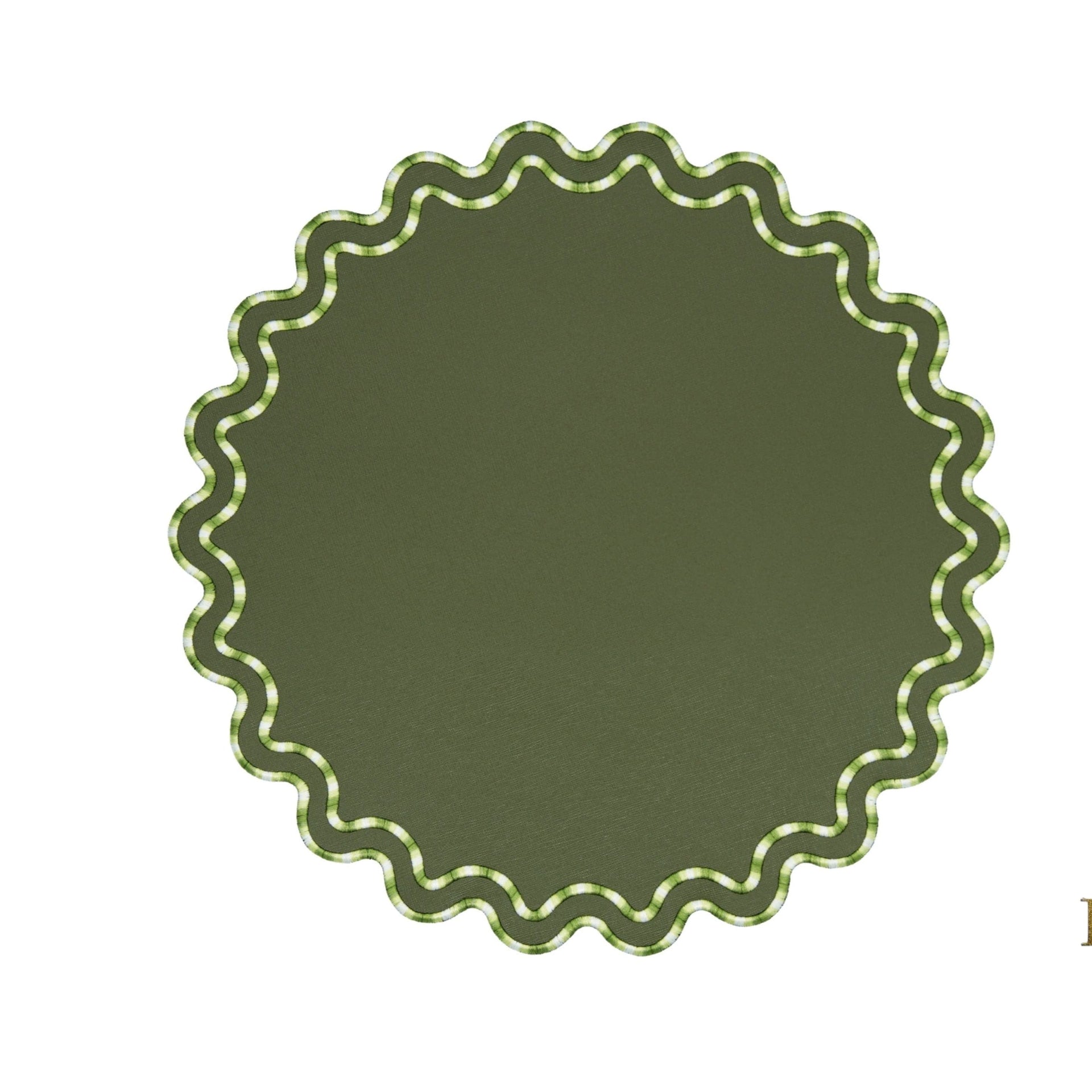 ELYSIAN DARK GREEN FAUX LEATHER PLACEMAT (Set Of 4)