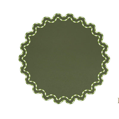 ELYSIAN DARK GREEN FAUX LEATHER PLACEMAT (Set Of 4)