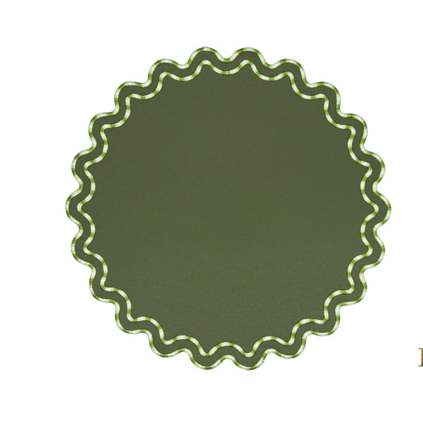 ELYSIAN DARK GREEN FAUX LEATHER PLACEMAT (Set Of 4)