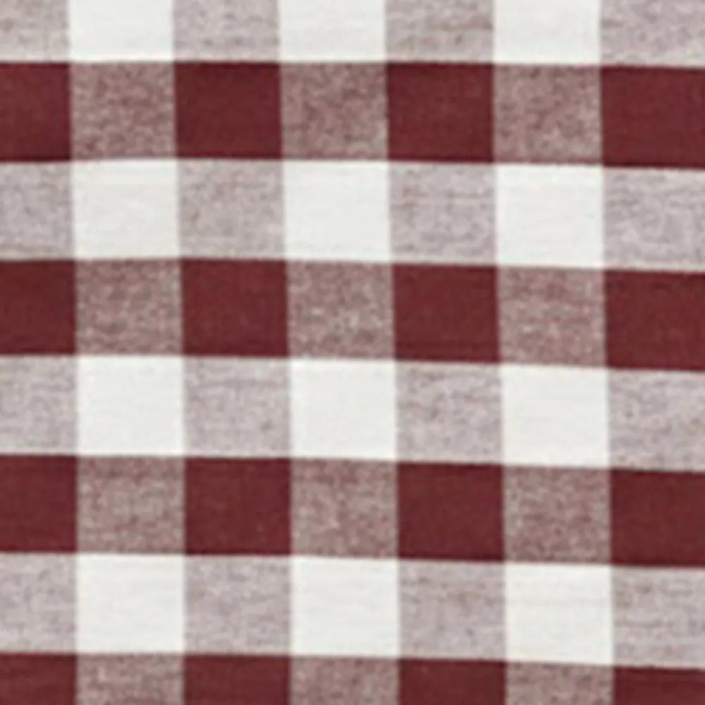 Dark Red Tablecloth - Checked