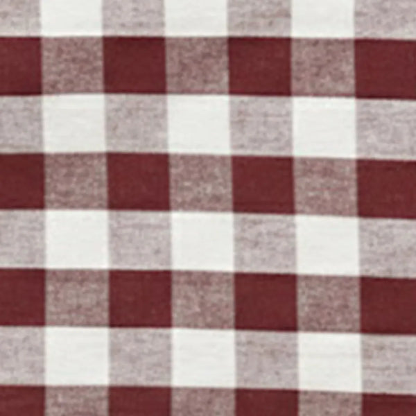 Dark Red Tablecloth - Checked