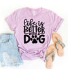 Life Is Better With A Dog T-Shirt - 2XL / Heather Blue