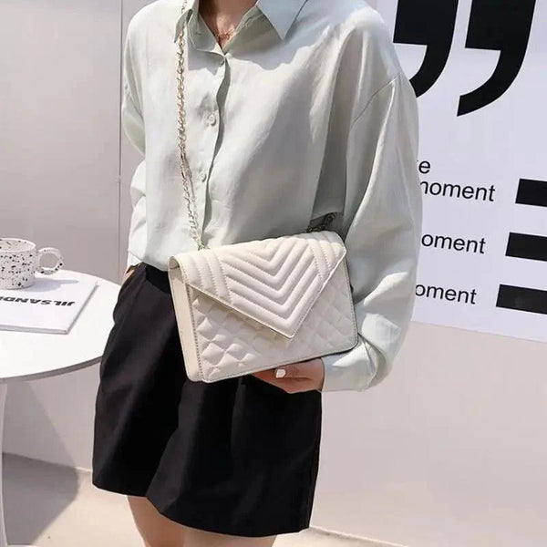 Dazzling Bags For Women Chain Crossbody Bags In Pu Leather Female Fashionable Shoulder Bag Ladies Handbags