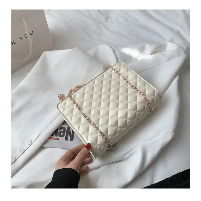 Dazzling Bags For Women Chain Crossbody Bags In Pu Leather Female Fashionable Shoulder Bag Ladies Handbags