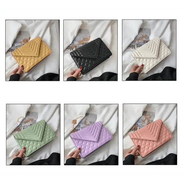 Dazzling Bags For Women Chain Crossbody Bags In Pu Leather Female Fashionable Shoulder Bag Ladies Handbags