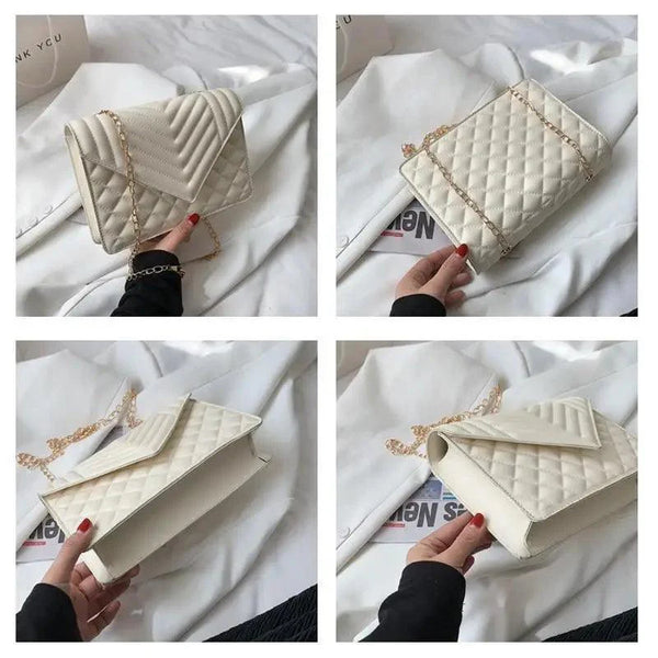 Dazzling Bags For Women Chain Crossbody Bags In Pu Leather Female Fashionable Shoulder Bag Ladies Handbags