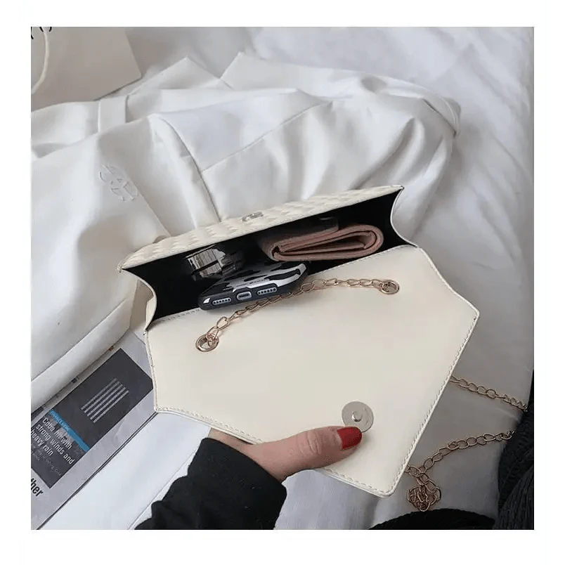 Dazzling Bags For Women Chain Crossbody Bags In Pu Leather Female Fashionable Shoulder Bag Ladies Handbags