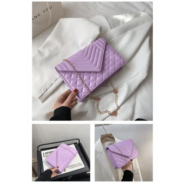 Dazzling Bags For Women Chain Crossbody Bags In Pu Leather Female Fashionable Shoulder Bag Ladies Handbags