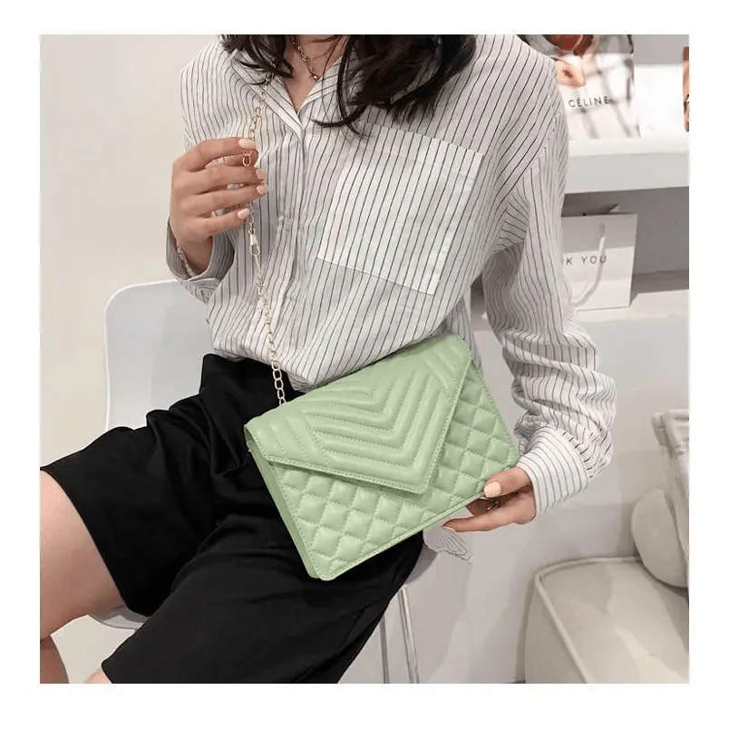 Dazzling Bags For Women Chain Crossbody Bags In Pu Leather Female Fashionable Shoulder Bag Ladies Handbags