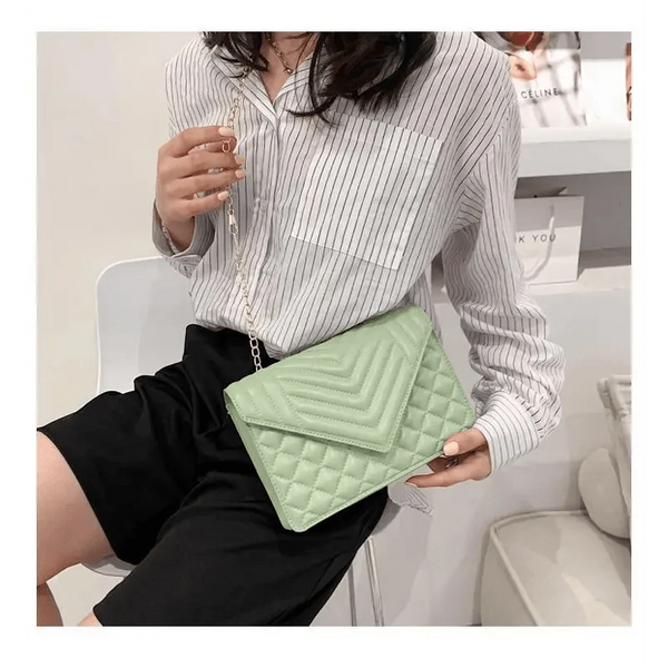 Dazzling Bags For Women Chain Crossbody Bags In Pu Leather Female Fashionable Shoulder Bag Ladies Handbags