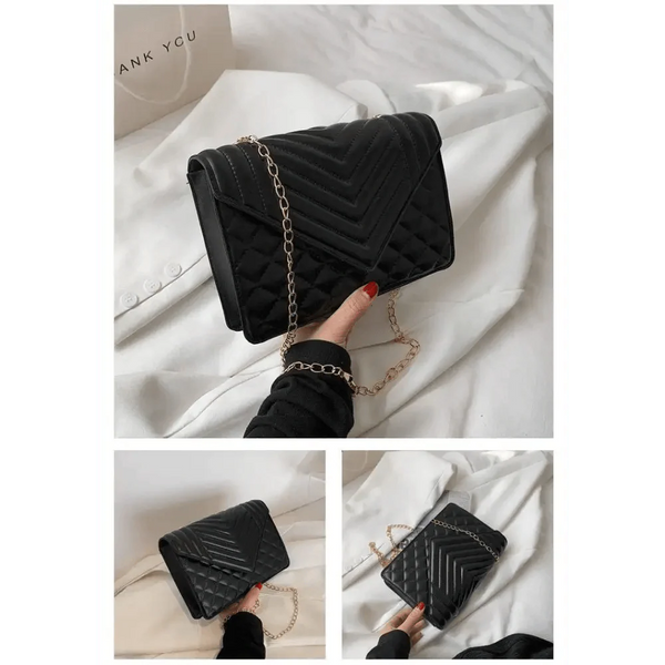 Dazzling Bags For Women Chain Crossbody Bags In Pu Leather Female Fashionable Shoulder Bag Ladies Handbags