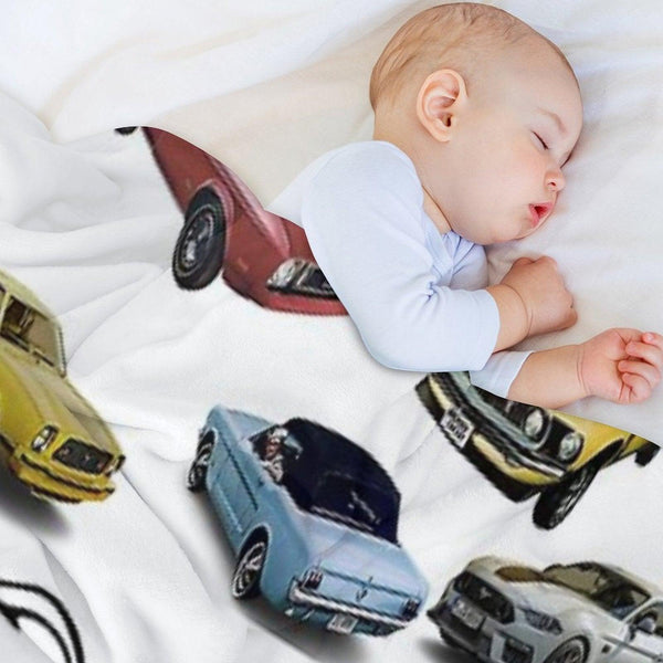 Ford Mustang Compilation Throw Blanket