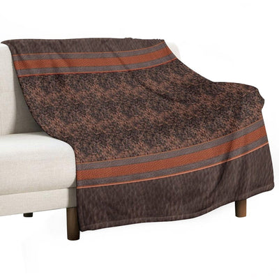 Favorite Brown Sweater Faux Vegan Leather Pattern Print Brown Bohemian Boho Thigh High Striped Top Socks Leggings Compact Throw Blanket