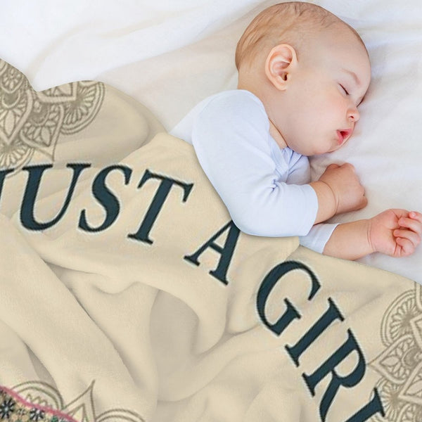 Just A Girl Who Loves Elephants Mandala Gift-ready Throw Blanket