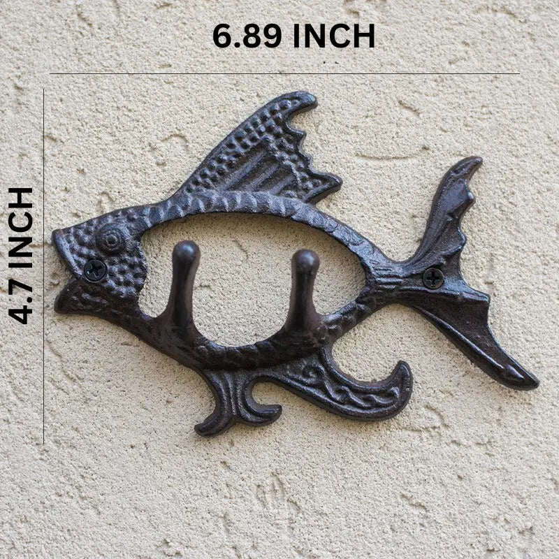 Antique Cast Iron Fish Wall Hook