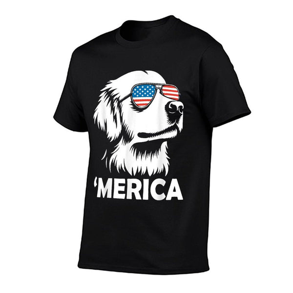 Golden Retriever 4th of July Merica T-Shirt