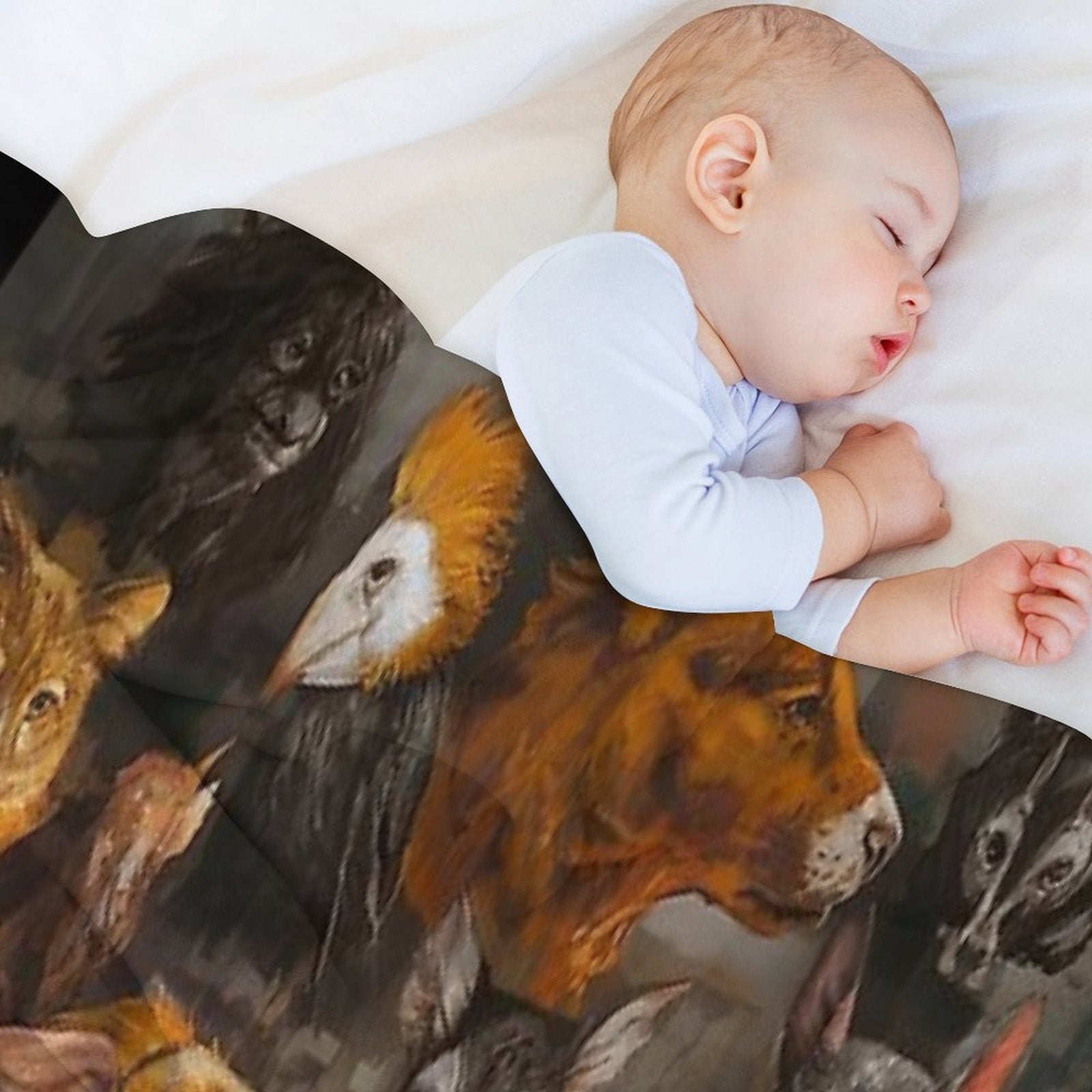 Whirlwind of Surreal Beasts  Baroque  Rembrandt  Chiaroscuro  Classical Paintings Wrinkle-free Throw Blanket