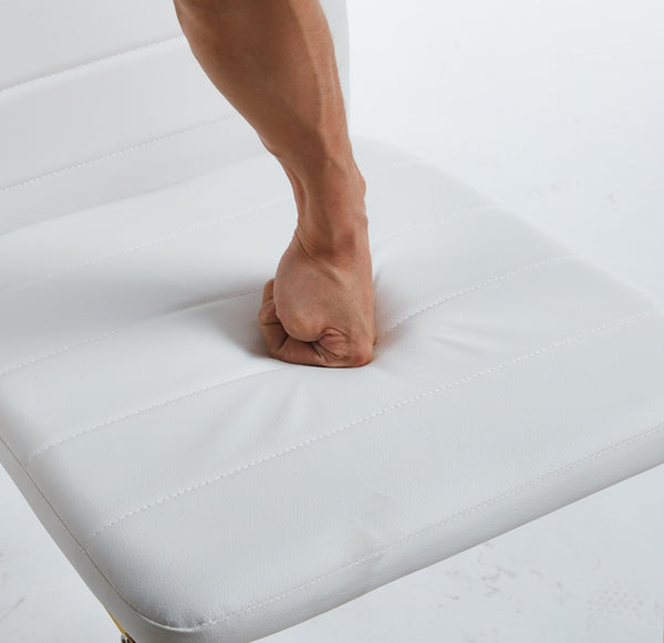 chair  set of 4,GOLDEN COLOR LEG,WHITE SEAT