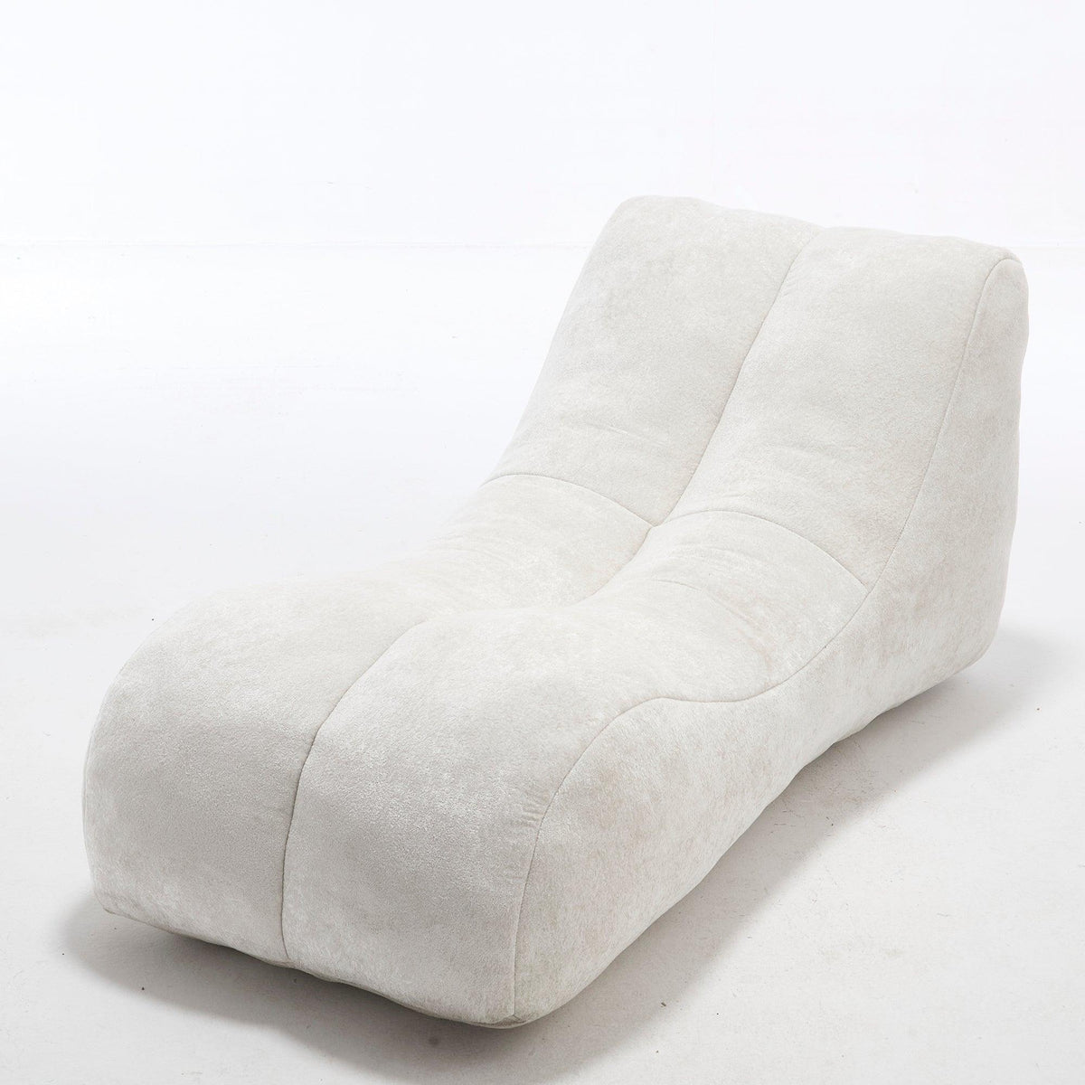 White Polyester Bean Bag Sofa‑Lounger