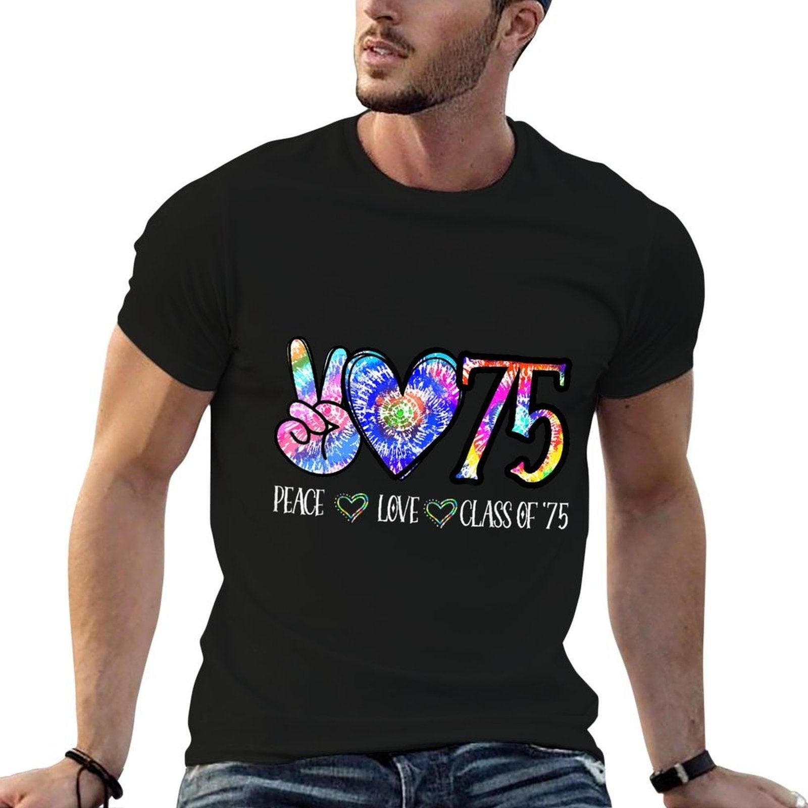 Class Of 75 1975 50th Class Reunion Tie Dye Graduation Items T-Shirt