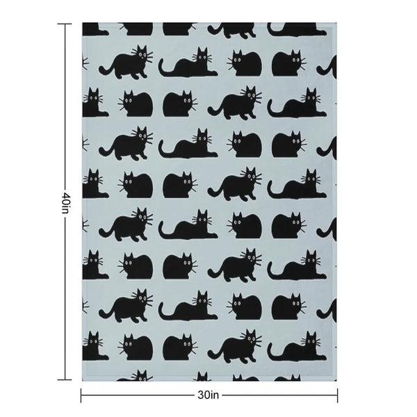 Black Cat Throw Blanket
