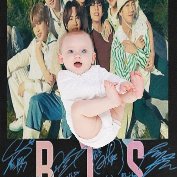 BTS Group Sign Travel-friendly Throw Blanket
