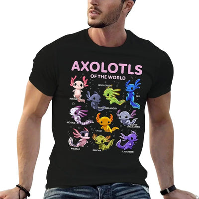 Axolotl Kawaii Axolotls of The World Axolotl Animals T-Shirt