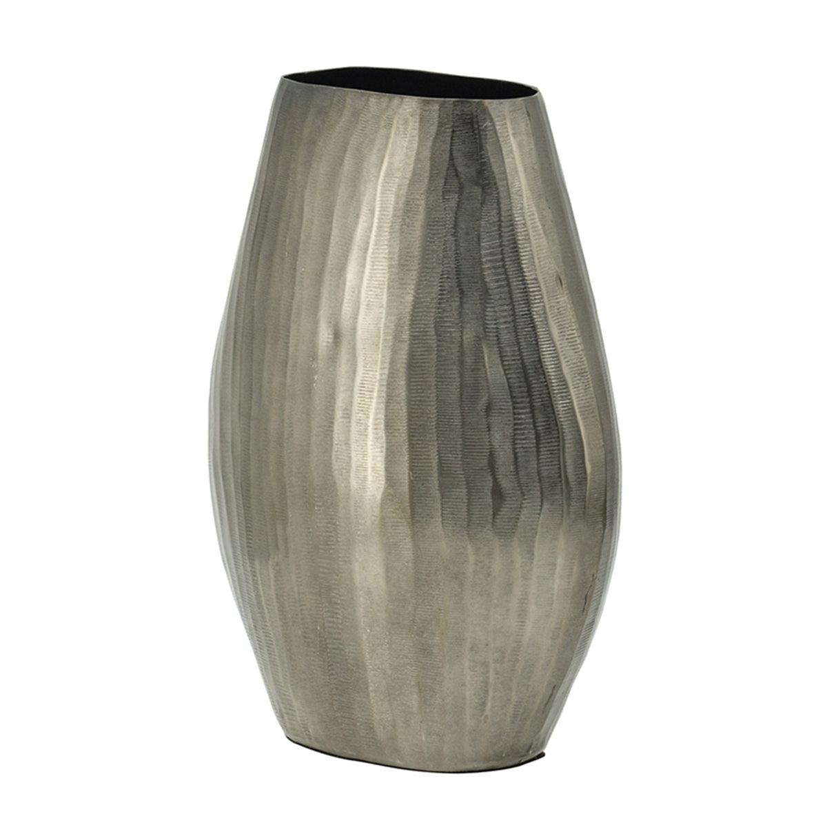 Modern Oval Metallic Accent Vase