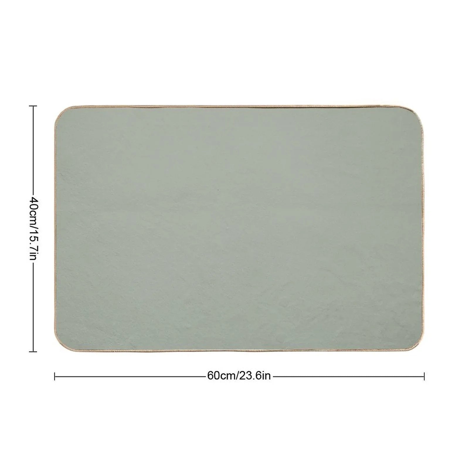 Desert Sage Grey Green Solid Color  Odorless Bath Mat