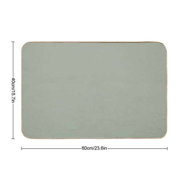 Desert Sage Grey Green Solid Color  Odorless Bath Mat