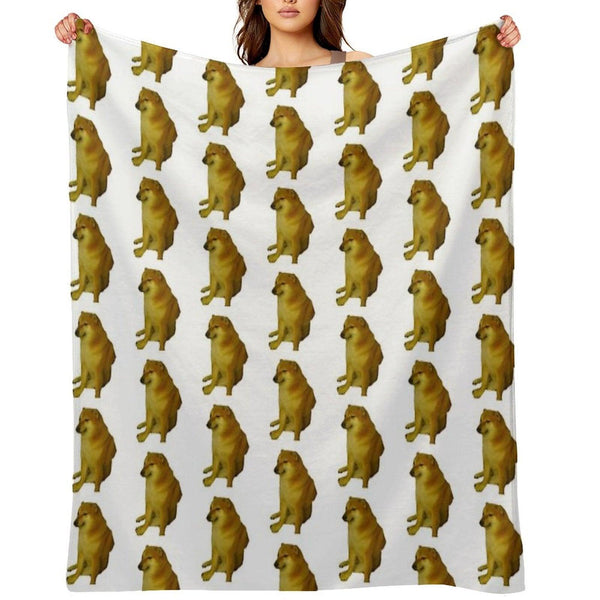 Cheems Throw Blanket