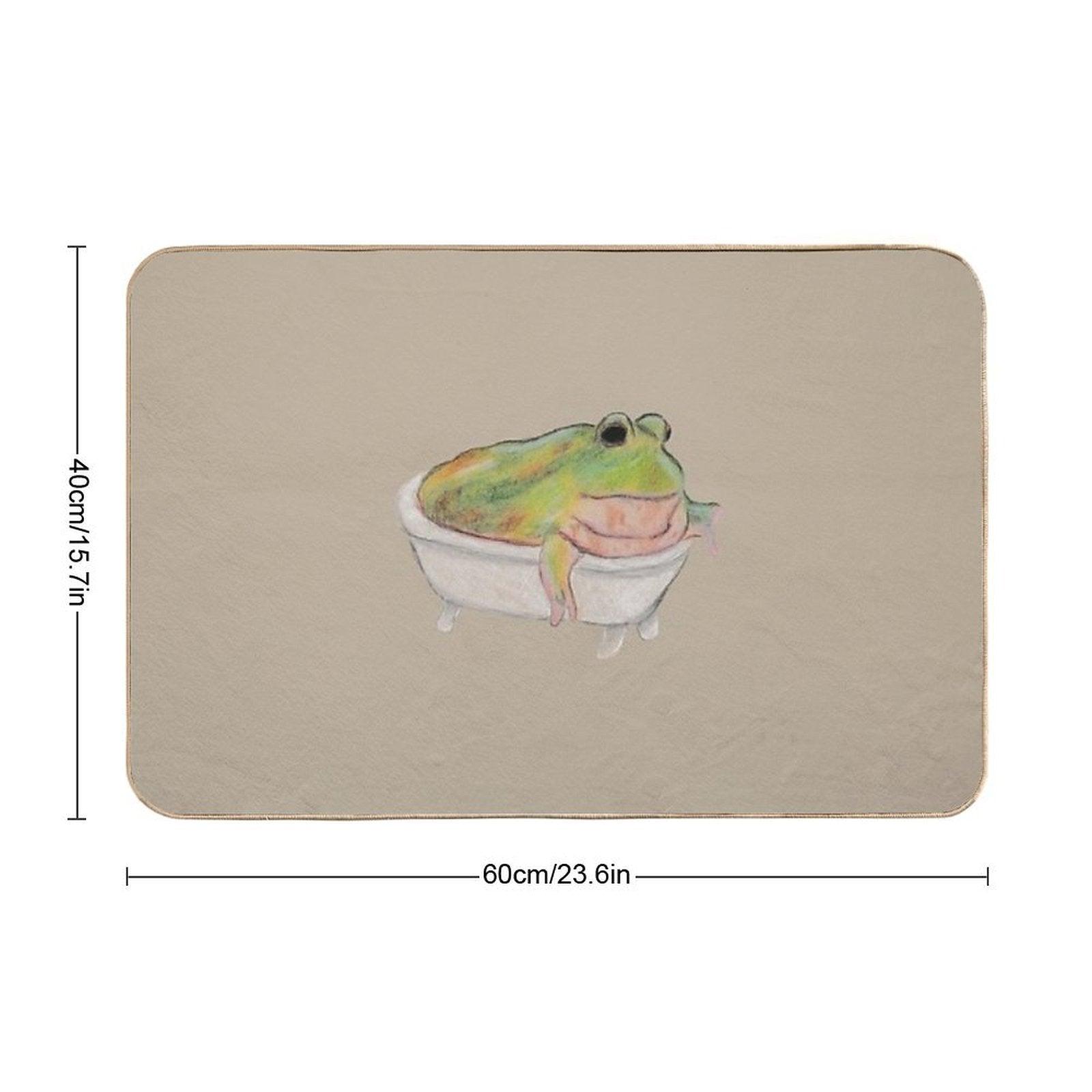 Frog in A Bathtub Bath Mat