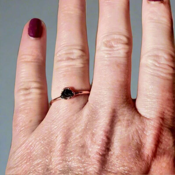 Copper Black Tourmaline Ring - Grounded Self | By Blackbird & Sage