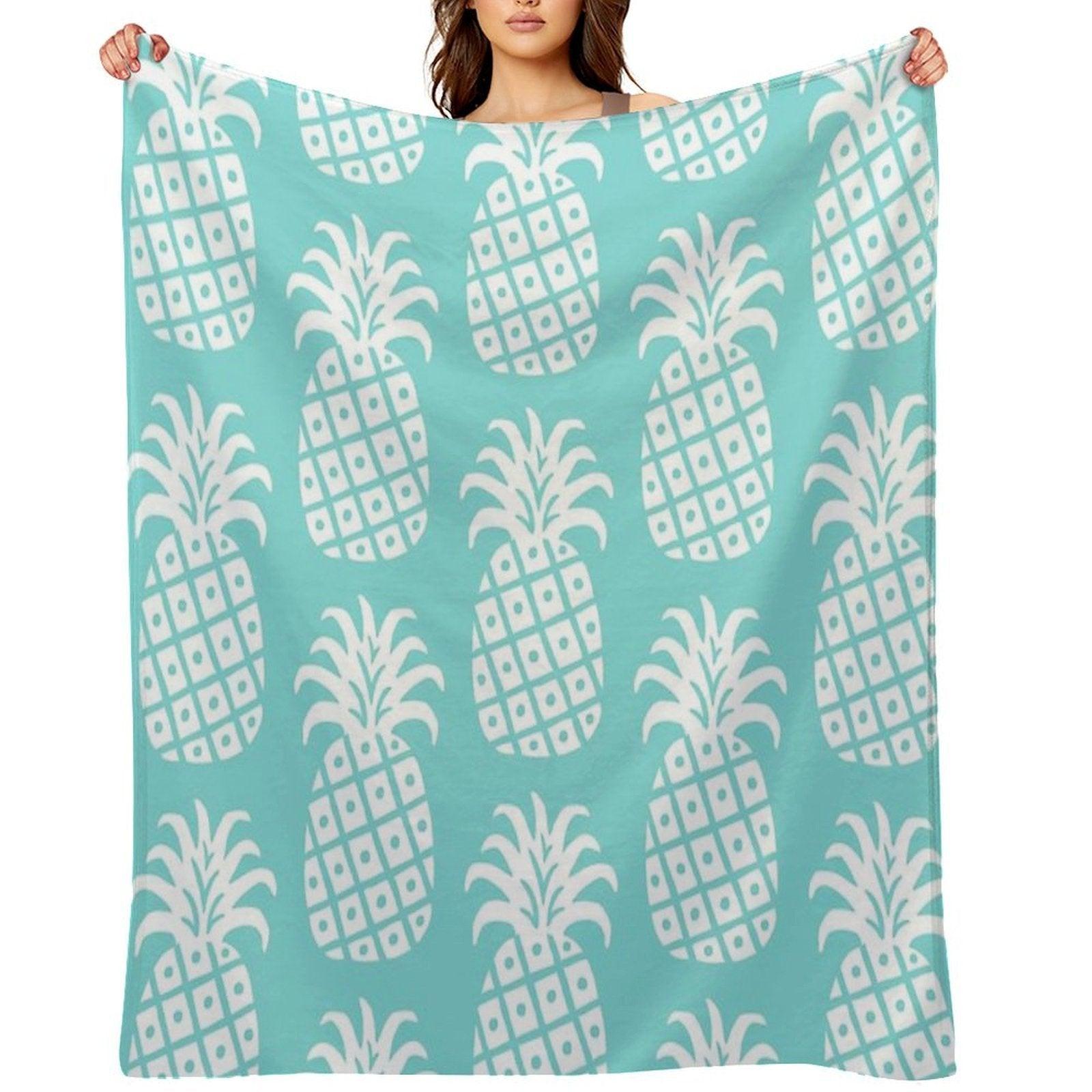 Retro Mid Century Modern Pineapple Pattern 187 Throw Blanket