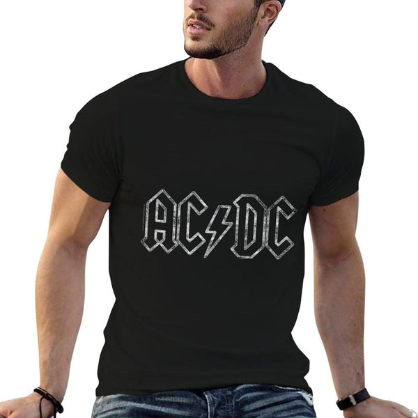 ACDC Rock Music Band Jagged Logo  Slim-fit Cut T-Shirt