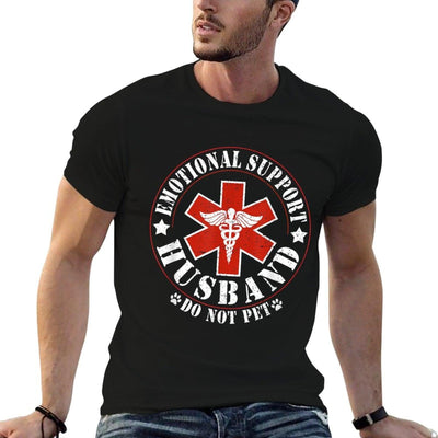 Emotional Support Husband Do Not Pet Funny Mens Husband  Versatile T-Shirt