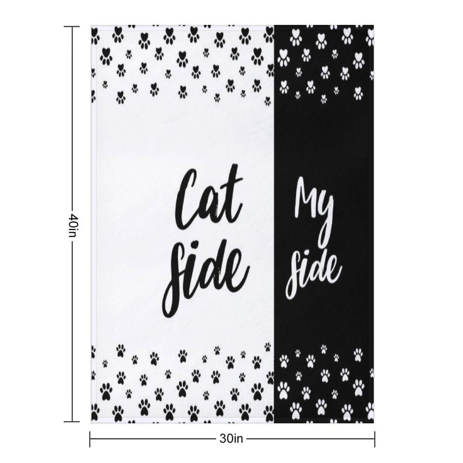 Cat Side My Side Funny Cat Owner Bedding Throw Blanket