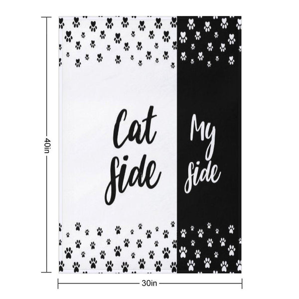 Cat Side My Side Funny Cat Owner Bedding Throw Blanket